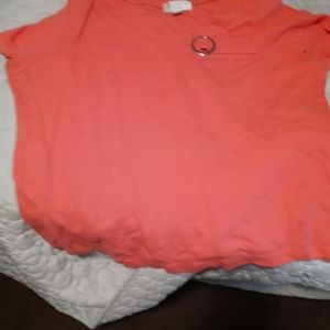 Orange top with metal detail